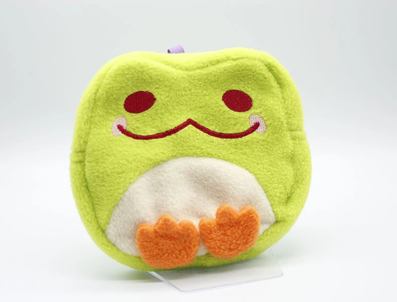 Green frog purse front view
