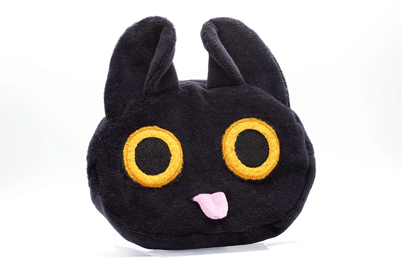 Black frog purse front view